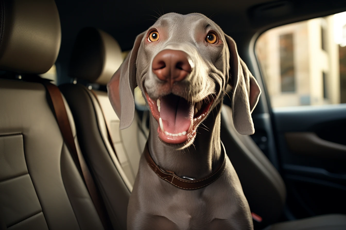 Dodge Charger back seat cover for Weimaraners